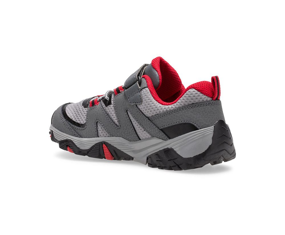 Merrell Hiking Shoes Grey/Red/Black - Trail Quest - Kids 56WFXSVNG